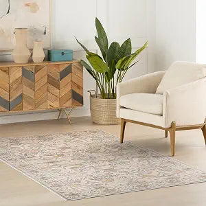 nuLOOM Veliora Beige Floral & Paisley Washable Area Rug, 2' x 3'