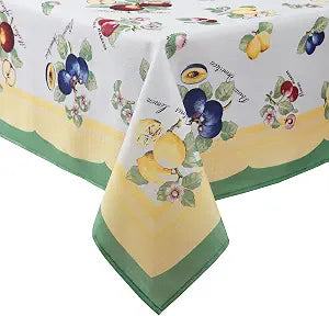 Elrene Home Fashions Villeroy & Boch French Garden Fleurence Stain and Water Resistant Dining Tablecloth, 60"x84" Rectangle