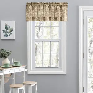 Lexington Leaf 58" x 15" Tailored Valance, Tan