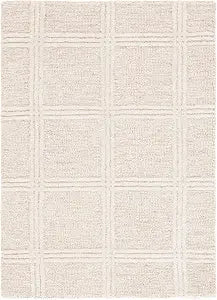 SAFAVIEH Pine Collection Area Rug - 2' x 3', Beige/Ivory, Geometric Design, Ideal for High Traffic Areas in Living Room, Bedroom, Dining (PNE103B)