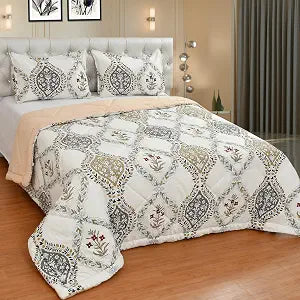3-Piece Reversible Comforter Set - Ultra Soft & Warm for Winter - Available in King & Queen Size - Comforter Set with 2 Pillow Shams - Machine Washable (Royal Heritage, King)