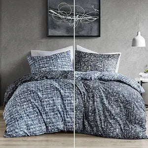 Comfort Spaces Maca Duvet Cover Set, King/Cal King, 3 Piece, Light Blue
