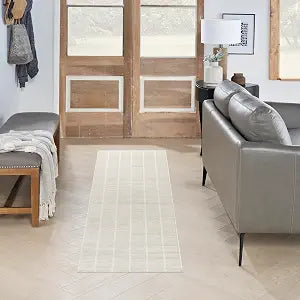 Nourison Home Serenity Home Ivory 2'2" x 6' Area Rug - Easy Clean, Non Shedding, Bed Room, Living Room, Dining Room, Kitchen (6' Runner)