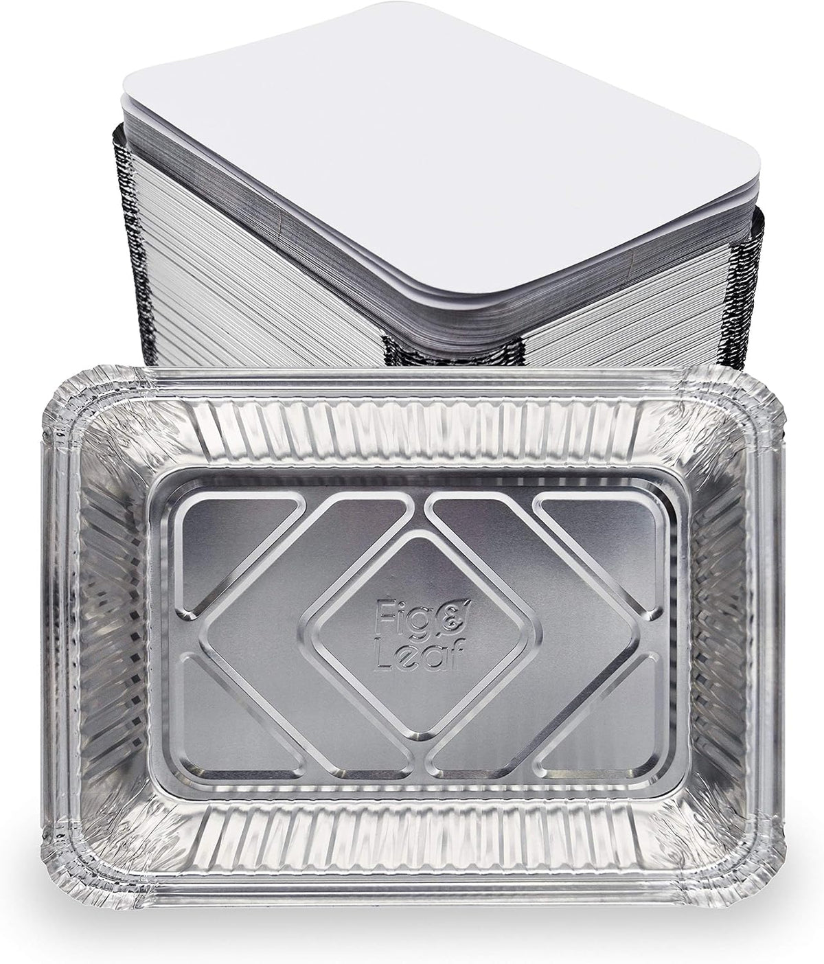 (120 Pack) Premium 2.5-LB Takeout Pans with Lids - 8.6" x 6.1" x 2" l Heavy Duty Disposable Aluminum Foil for Catering Party Meal Prep Freezer Drip Pans BBQ Potluck Holidays