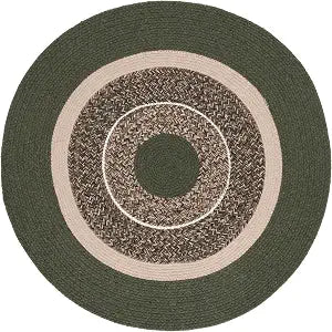 SAFAVIEH Braided Round Rug 3', Green & Beige BRD761Y
