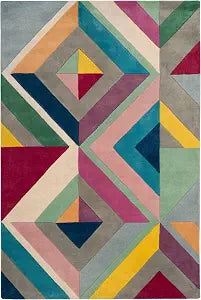 SAFAVIEH Fifth Avenue Collection Accent Rug - 2' x 3', Grey & Multi, Handmade Mid-Century Modern Abstract New Zealand Wool, Ideal for High Traffic Areas in Entryway, Living Room, Bedroom (FTV112A)