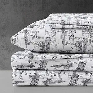 Kenneth Cole - Queen Sheet Set with Fitted Sheet & Pillowcases
