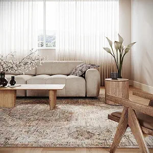 nuLOOM Selviana Brown Vintage & Distressed Woven Area Rug, '