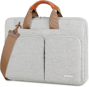 Lacdo 360 Protective Laptop Shoulder Bag for 13 inch MacBook Air M5 A3449 (2026), M4 A3240 2025, M3 A3113, M2 A2681, M1 A2337 A2179 A1932, 13 inch MacBook Neo A18 Pro A3404 (2026) Computer Bag, Gray