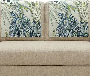 Breling 2 Pcs Headrest Covers for Recliner Chair, Linen Plant Print