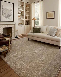 Loloi Chris Loves Julia Louisa Taupe/Gold 2'-3" x 3'-10" Accent Rug