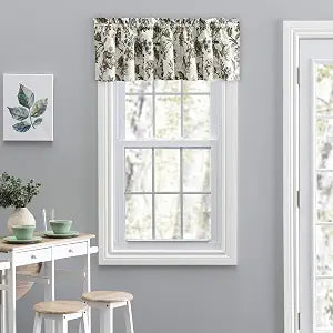 Ellis Curtain Madison Floral 58" x 15" Tailored Valance, Blue