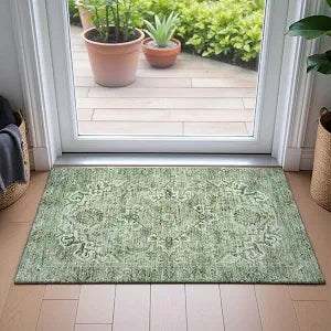 Addison Rugs Chantille ACN2164 Aloe 1'8" x 2'6" Indoor/Outdoor, Machine Washable, Easy Clean, Non Shedding, Bedroom, Living Room, Dining Room, Kitchen, Patio Rug
