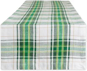 DII St. Patrick's Day Collection Tabletop, Table Runner, 14x72, St. Paddy Plaid
