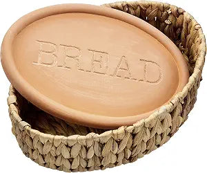 Mud Pie Terracotta Bread Warming Set, Brown, 8 1/2" x 12 1/2"