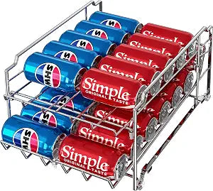 Simple Houseware Dual Row Front Loading Can Dispenser, Chrome