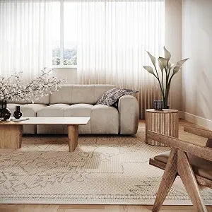 nuLOOM Anivelle Beige Vintage & Distressed Power Loomed Area Rug, 4' x 6'