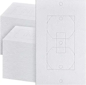 100 Pcs Outlet Gaskets, Foam Insulation Draft Sealers for Switches, White