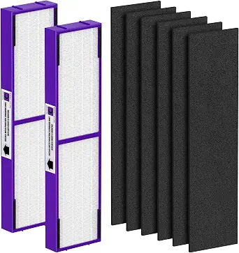 FLT5250PT Replacement Filter C Pet Compatible with G-Guardian Air Purifier AC5250PT, AC5000E, AC5300B, AC5350W, AC5350B, CDAP5500, 2 True HEPA Filter with 6 Carbon Pre-Filter