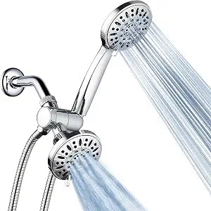AquaDance Total Chrome Premium High Pressure 48-setting 3-Way Combo for The Best of Both Worlds  Enjoy Luxurious 6-setting Rain Shower Head and 6-Setting Hand Held Shower Separately or Together