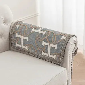 Modern Chenille Sofa Arm Covers Set of 2, 20"x24", Gray
