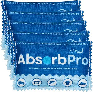 Absorb Pro Rechargeable Dehumidifier Bags 5-Pack, 100g Silica Gel