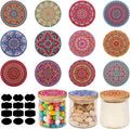 Uiifan 12 Pcs Yogurt Jar Lids Compatible with Oui Yogurt Jars, 2.64 Inches
