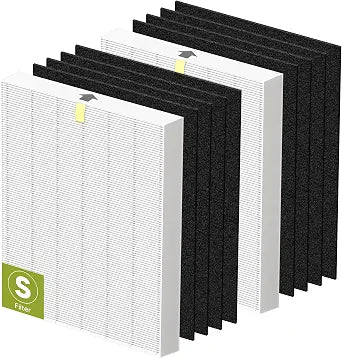 C545 Replacement Filter S for Winix C545 PlasmaWave Air Purifier, Compatible with Winix 1712-0096-00 and 2522-0058-00 Filter S, 2 HEPA Air Filters and 8 Carbon Pre-Filters for Winix C545 Air Purifier