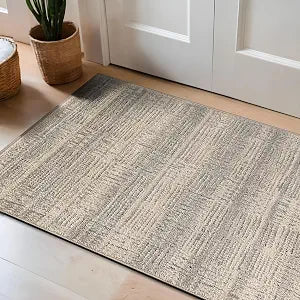 Rugshop Modern High-Low Textured Area Rug Easy-Care Indoor Beige 2' x 3'