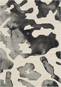 SAFAVIEH Dip Dye Collection 2' x 3' Beige / Charcoal DDY517E Handmade Modern Abstract Premium Wool Accent Rug