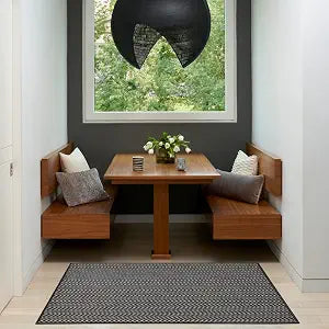 Nourison Home Horizon Indoor/Outdoor Black 3' x 5' Area Rug - Easy Clean, Non Shedding, Bed Room, Living Room, Dining Room, Kitchen (3' x 5')