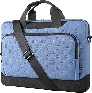 DOMISO 17-17.3 Inch Laptop Bag Business Briefcase for Men Women, Waterproof Messenger Shoulder Bag with Multiple Pockets, Durable Office Travel Bag, Carry On Computer Case for Notebook/Laptop, Blue