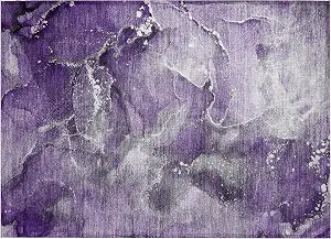 Addison Rugs Chantille ACN518 Purple 1'8" x 2'6 Indoor Outdoor Area Rug, Stain Resistant, Machine Washable, Non Shedding, Bedroom, Living Room, Dining Room, Kitchen Rug