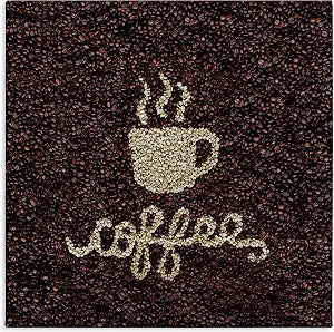 Coffee Bean Pattern Kitchen, 24 x 24 Inch Canvas Wall Art