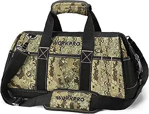 WORKPRO 16-Inch Wide Mouth Tool Bag with Water-Proof Molded Base