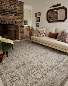 Loloi Chris Loves Julia Ida Slate/Natural 2'-3" x 3'-10" Accent Rug