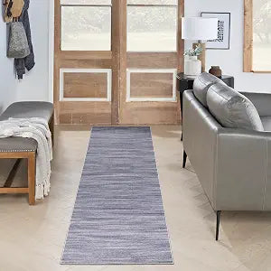 Nourison Home Washables Grey 2'2" x 10' Area Rug - Easy Clean, Non Shedding, Bed Room, Living Room, Dining Room, Kitchen (10' Runner)