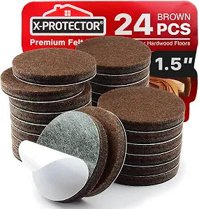 24 Heavy-Duty Felt Furniture Pads 1.5 1/4 Thick X-Protector! Felt Pads