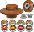Whiskey Smoker Kit with 2pcs Stainless Steel Filters & 4 Flavor Wood Chips, Premium Sapele Smoker Kits for Cocktails, Party Use, Men's Gift