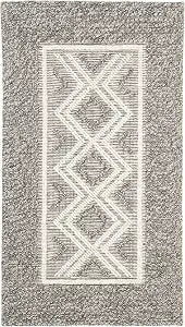 SAFAVIEH Vermont Collection Accent Rug - 2'3" x 4', Grey & Ivory, Handmade Wool & Cotton, Ideal for High Traffic Areas in Entryway, Living Room, Bedroom (VRM212C)