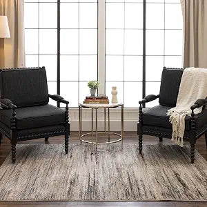 Mohawk Home Panlett Modern Contemporary Abstract; Striped Cream 2' X 2' 11" Area Rug Perfect for Living Room, Dining Room, Office, Hallway