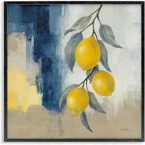 Kitchen Lemons Hanging Still Life, 12 x 12 Inch Framed Gicle Print