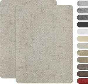 SYLVASS 8x11 Inch Fabric Repair Patches, Self-Adhesive Linen Patch for Furniture, Couch, Sofa, Tote Bag, Car Seat, Pack of 2 Textured Beige