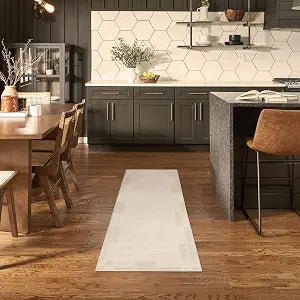 Nourison Home Nordic Ivory Grey 2' x 6' Area Rug - Easy Clean, Non Shedding, Bed Room, Living Room, Dining Room, Kitchen (6' Runner)