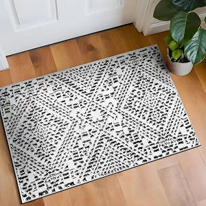 Rugshop Modern Geometric Tribal Boho Area Rug for Living Room Cream 2' x 3'