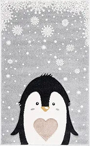SAFAVIEH Carousel Kids Collection Accent Rug - 2' x 3', Light Grey & Black, Non-Shedding & Easy Care, Ideal for High Traffic Areas for Boys & Girls in Playroom, Nursery, Bedroom (CRK132F)