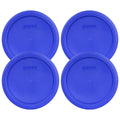 Pyrex 7201-PC (4-Cup) Cadet Blue Replacement Lid (4-Pack) - Made in USA