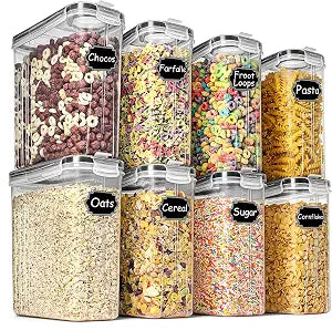 Wildone Cereal Containers Storage Set 2.5L, 8 Pack