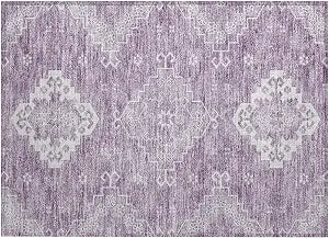Addison Rugs Chantille ACN847 Lavender 1'8" x 2'6" Indoor/Outdoor, Machine Washable, Easy Clean, Non Shedding, Bedroom, Living Room, Dining Room, Kitchen, Patio Rug