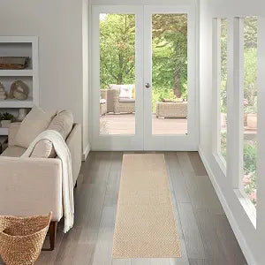 Nourison Home Tulum Cream 2' x 6' Area Rug - Easy Clean, Non Shedding, Bed Room, Living Room, Dining Room, Kitchen (6' Runner)